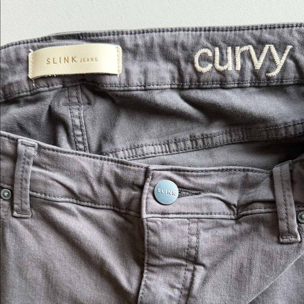 Slink Slim Straight Cropped Black Jeans Womens Size 14 Ankle Stretch - Picture 3 of 9